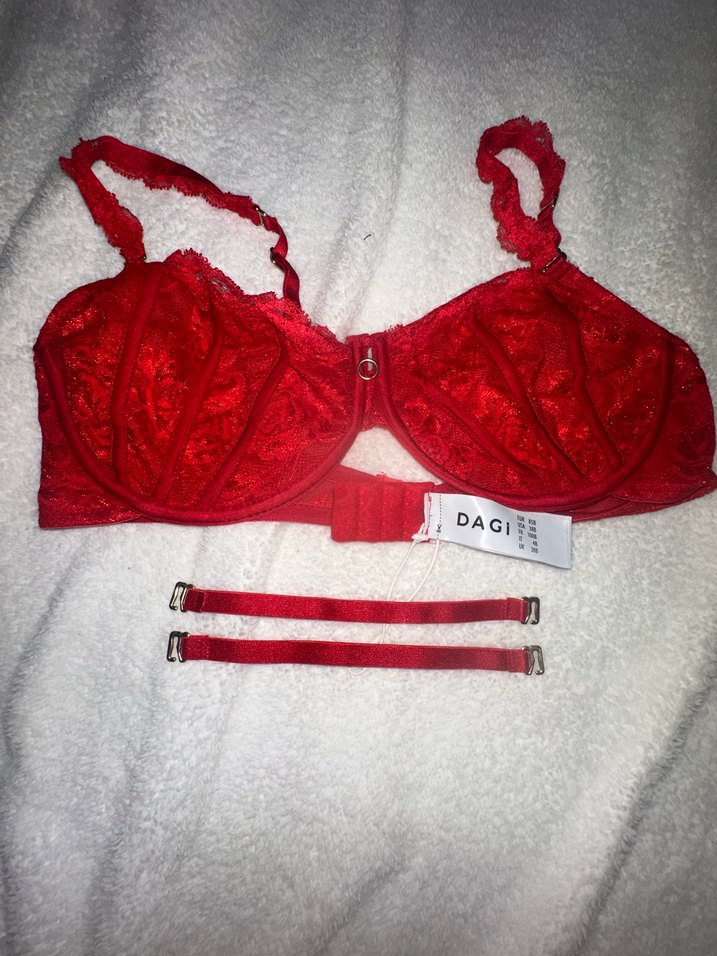 Kırmızı Dantel Destekli Sütyen - Görsel 2