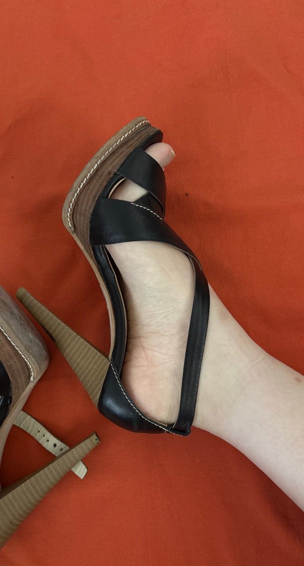 Derimod Siyah Platform Topuklu Kadın Sandalet - Görsel 4