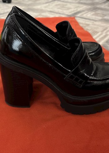 DERIMOD Siyah Platform Topuklu Kadın Klasik Ayakkabı - Görsel 2