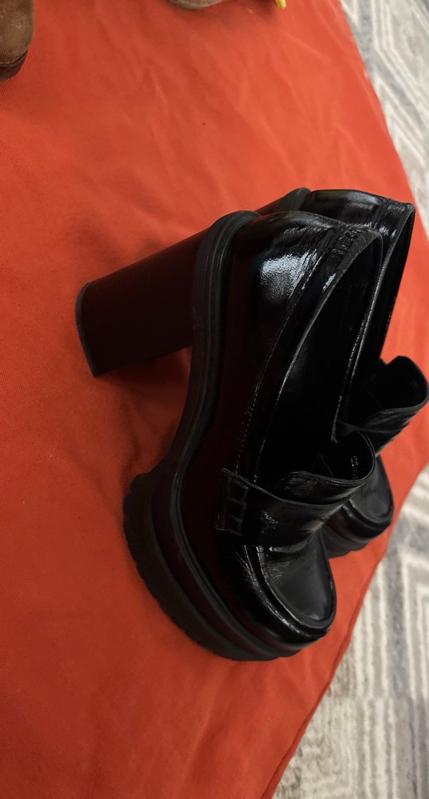 DERIMOD Siyah Platform Topuklu Kadın Klasik Ayakkabı - Görsel 3