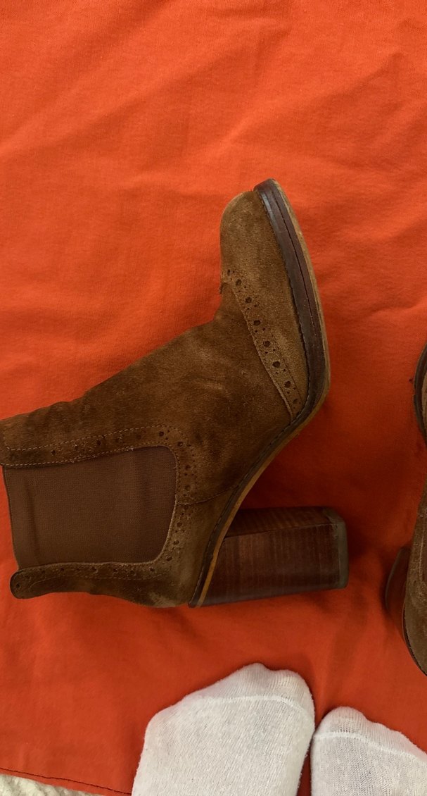 Kahverengi Süet Kadın Dolgu Topuklu Bot - Görsel 3