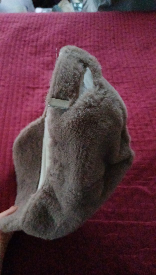 Kürk Detaylı Kadın Kahverengi Gri Şapka - Görsel 3