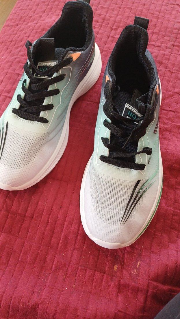 Bağcıklı Beyaz Pastel Spor Ayakkabı - Görsel 5