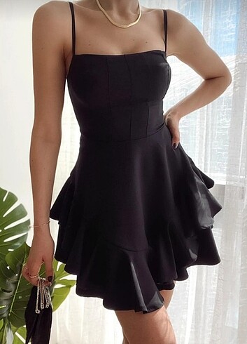 Diğer Siyah Mini Elbise