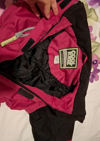 Kız Bebek Fermuarlı Pembe Kayak Tulumu - Görsel 5