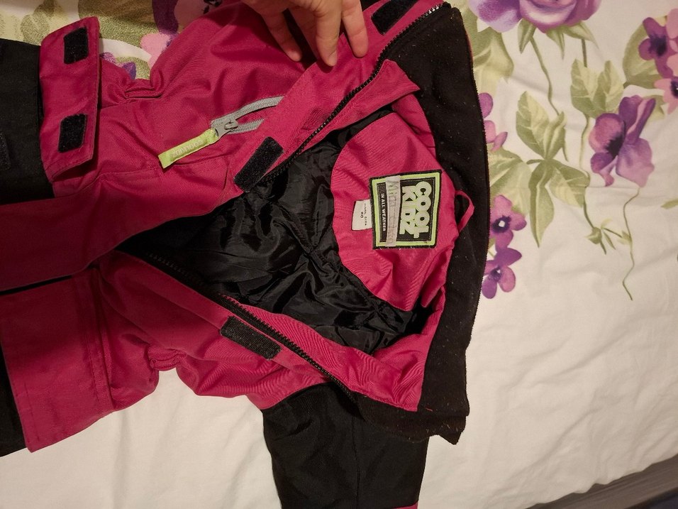 Kız Bebek Fermuarlı Pembe Kayak Tulumu - Görsel 5