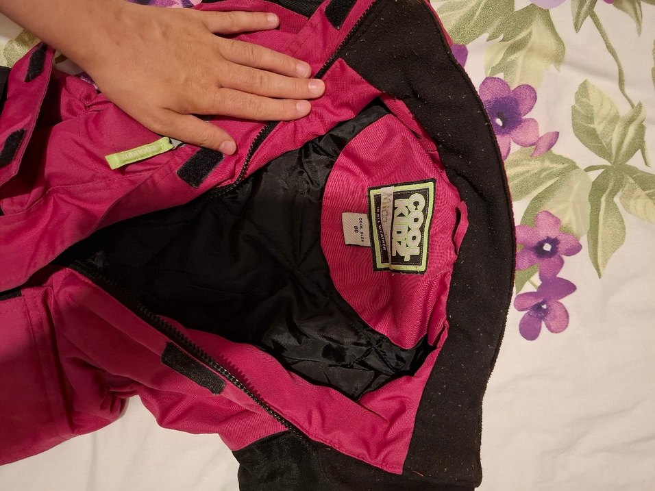 Kız Bebek Fermuarlı Pembe Kayak Tulumu - Görsel 4