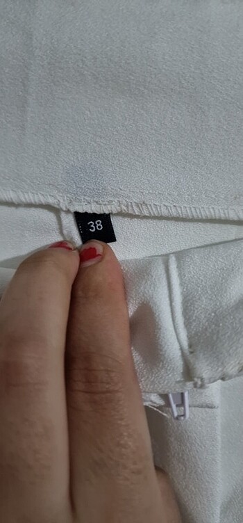 m Beden beyaz Renk Trendyolmilla pantalon