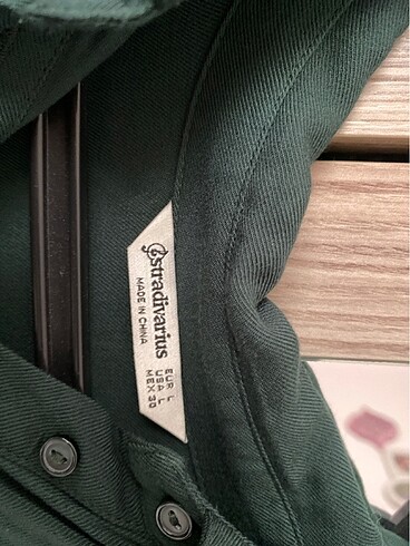 Stradivarius STRADIVARIUS YEŞİL GÖMLEK ELBİSE