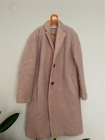 xs Beden Zara toz pembe kaban