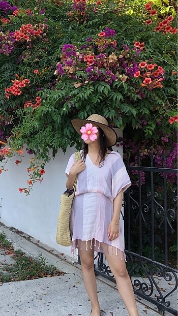 Plaj elbisesi kimono pareo