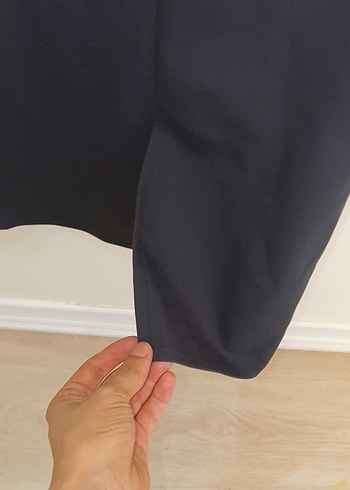 Siyah Süet Midi Kalem Etek