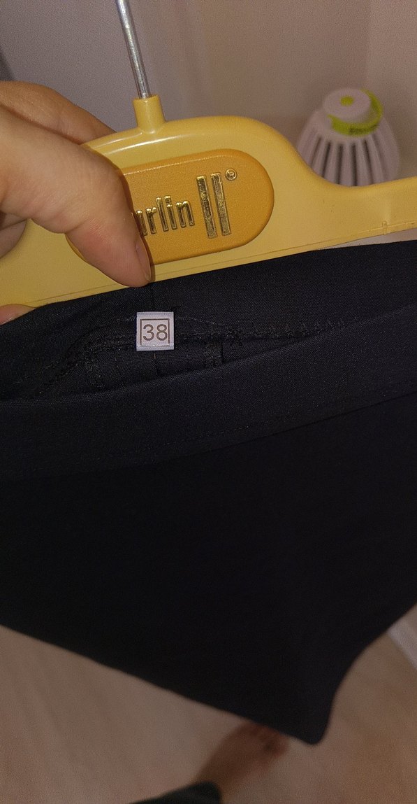 Siyah Süet Midi Kalem Etek - Görsel 3