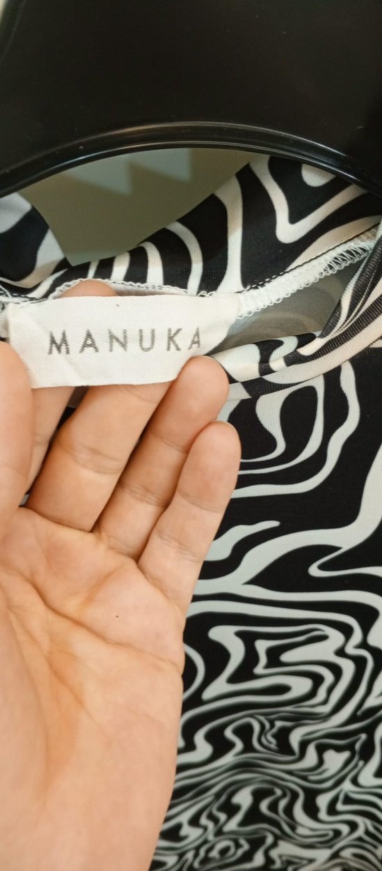 Zebra Desenli Siyah Uzun Kollu Bluz - Görsel 3