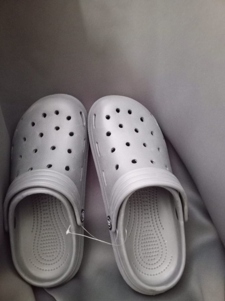 Gri kadın Terlik Velcro Bantlı - Görsel 2