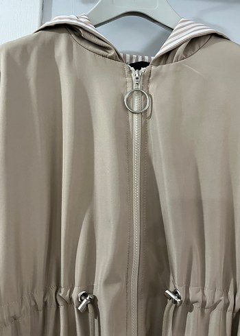 Bej Kadın Uzun Kuşaklı Trençkot - Görsel 5