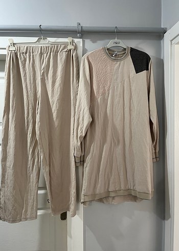 Bej renk alt üst takım - Görsel 6