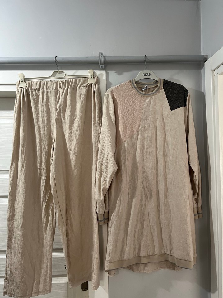 Bej renk alt üst takım - Görsel 5