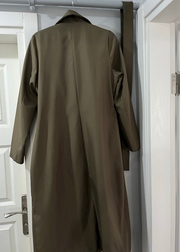 Bej Uzun Kadın Trençkot, Kuşaklı, Regular Fit - Görsel 7