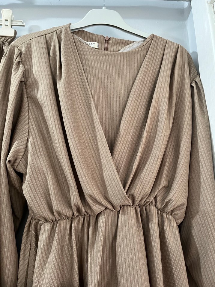 Bej Kadın Uzun takım - Görsel 4