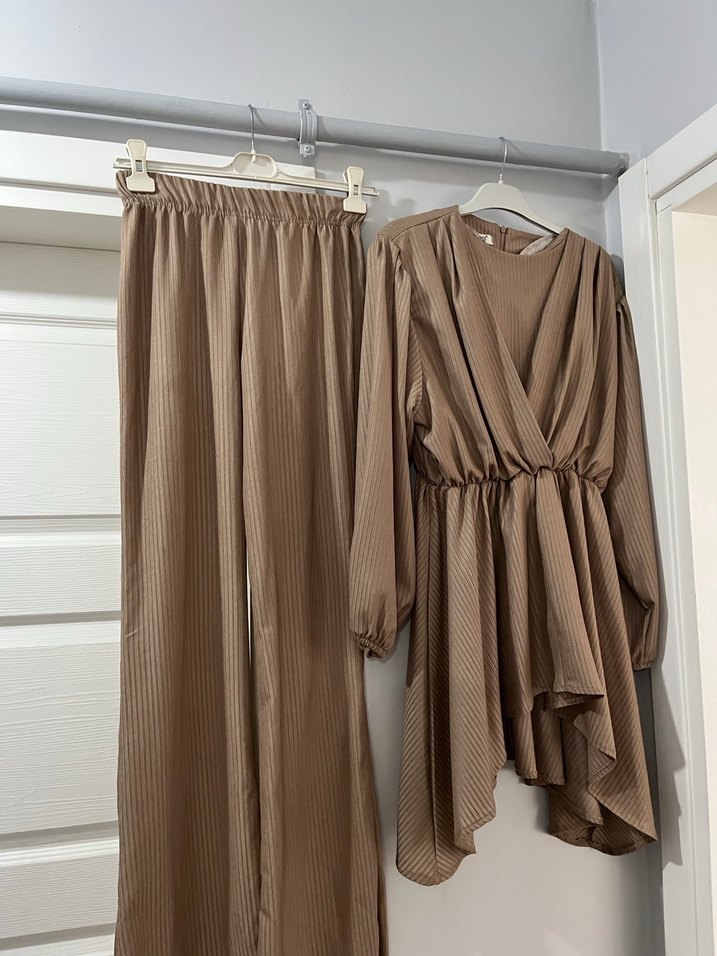 Bej Kadın Uzun takım - Görsel 5