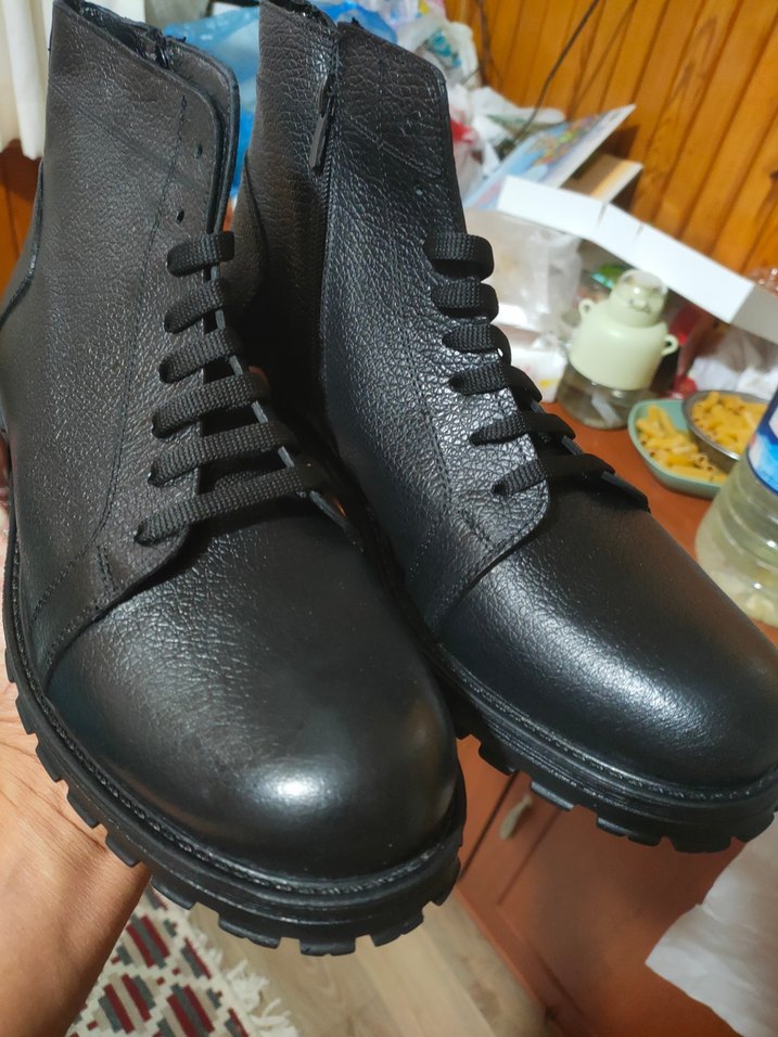 Hakiki deri yandan fermuarlı bot - Görsel 2