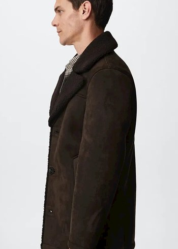 mango kürklü erkek astarlı ceket kaban. - Görsel 5