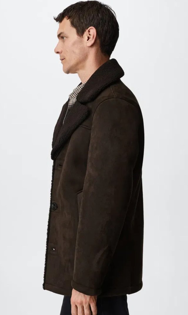 mango kürklü erkek astarlı ceket kaban. - Görsel 5