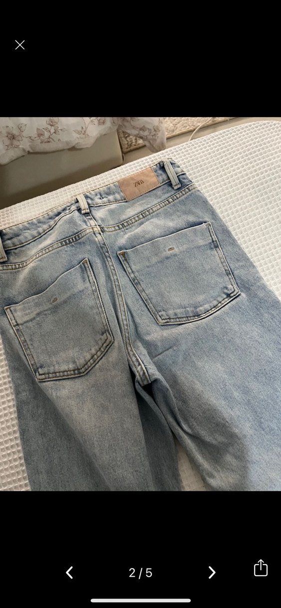Zara boru paça jean - Görsel 2