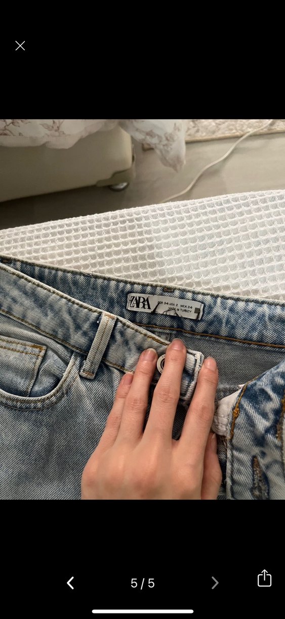 Zara boru paça jean - Görsel 4