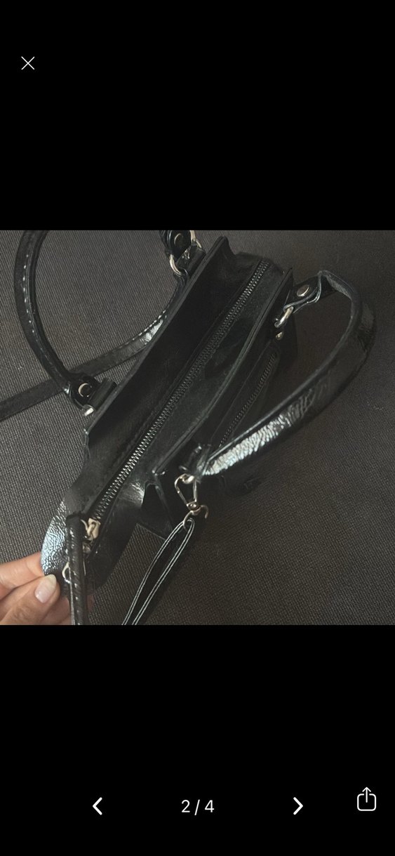 Siyah rugan çanta - Görsel 2