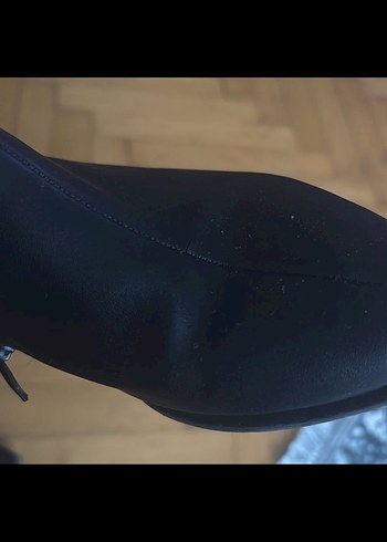 Siyah Stiletto Topuklu Minimalist Bot - Görsel 5