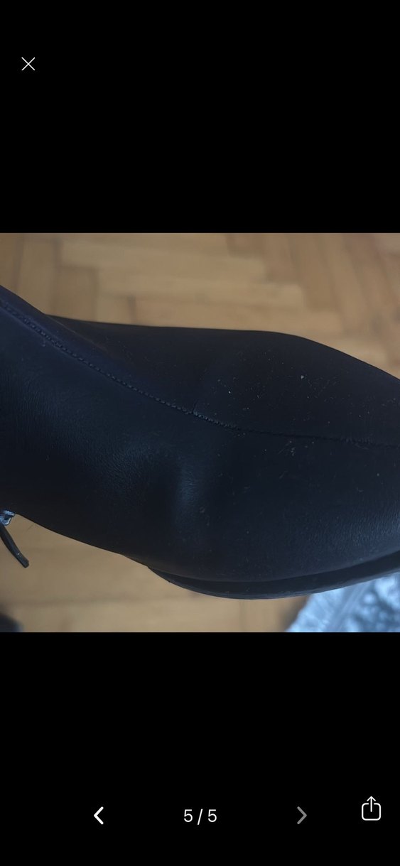 Siyah Stiletto Topuklu Minimalist Bot - Görsel 5