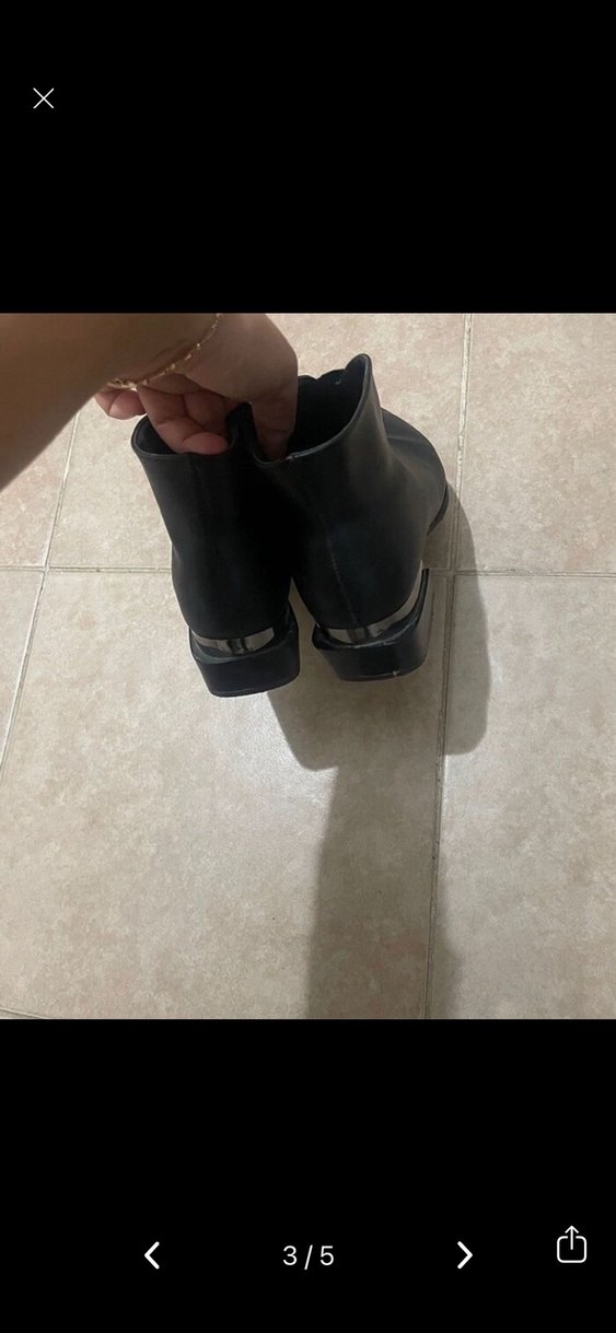 Siyah Stiletto Topuklu Minimalist Bot - Görsel 3