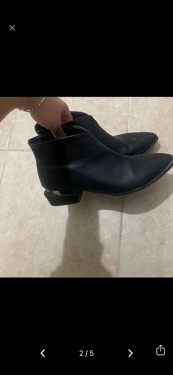 Siyah Stiletto Topuklu Minimalist Bot - Görsel 2