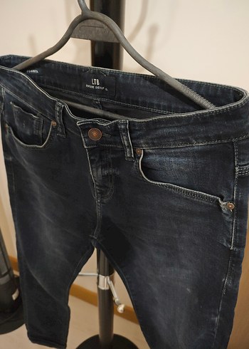 Erkek Lacivert Regular Fit Denim Pantolon - Görsel 3