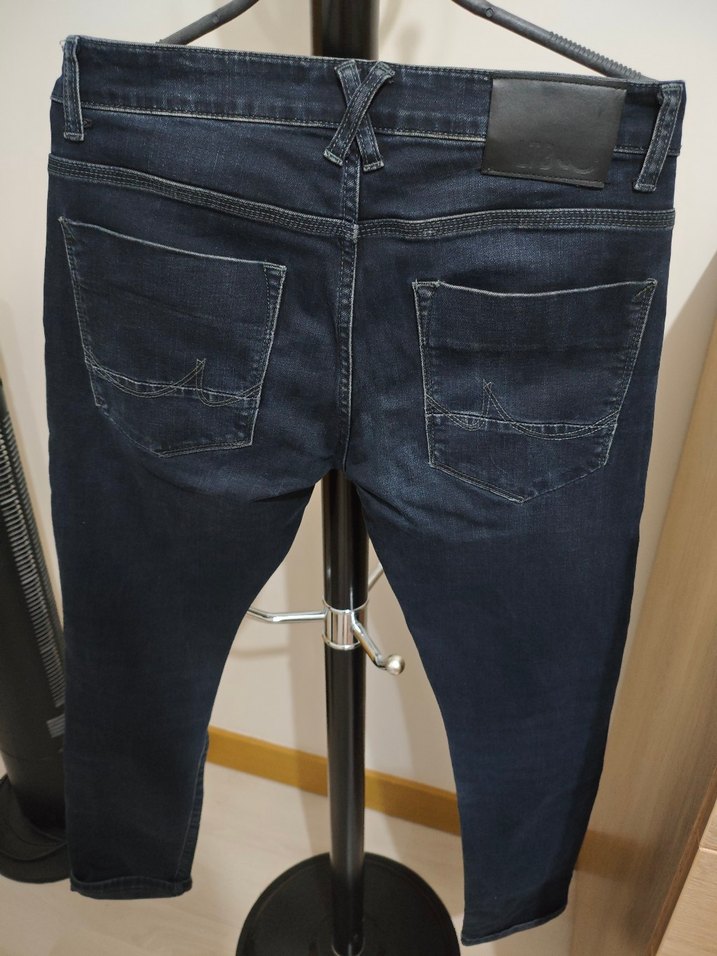 Erkek Lacivert Regular Fit Denim Pantolon - Görsel 4