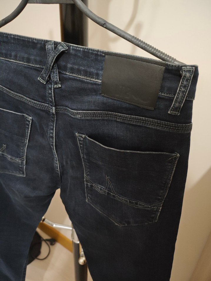 Erkek Lacivert Regular Fit Denim Pantolon - Görsel 5
