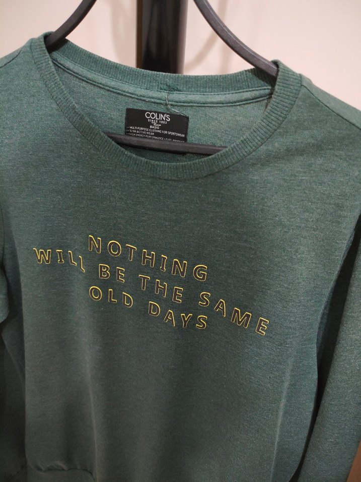 Yeşil Baskılı Erkek Sweatshirt - Görsel 2