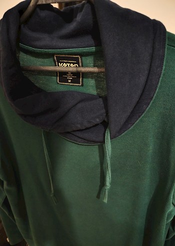 Erkek Yeşil Yüksek Yaka Örgü Sweatshirt - Görsel 2