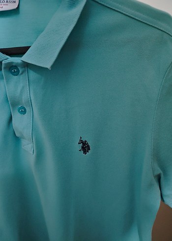 Turkuaz Düğmeli Kısa Kollu Erkek Polo Tişört - Görsel 2