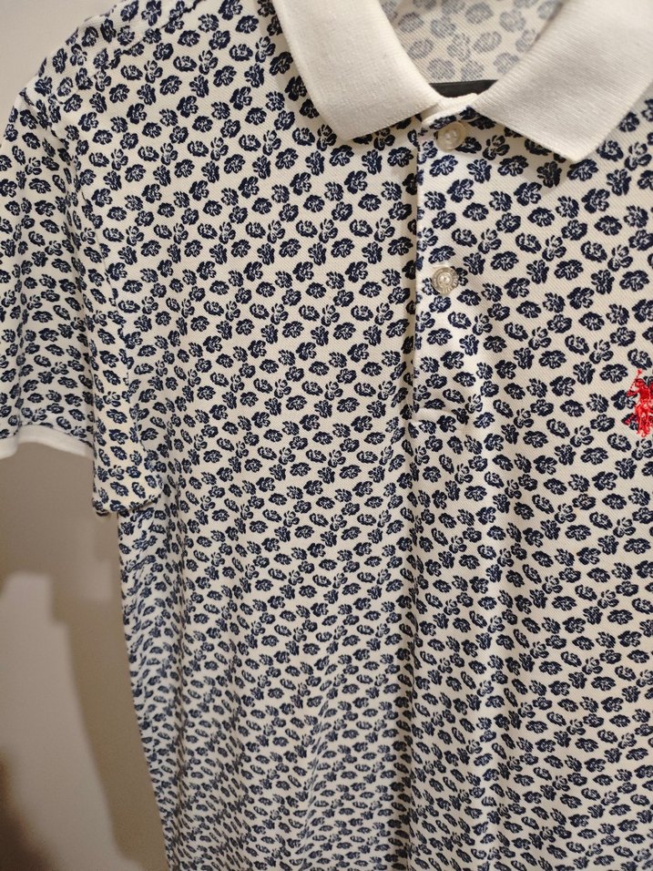 Erkek Pamuklu Desenli Polo Tişört - Görsel 2