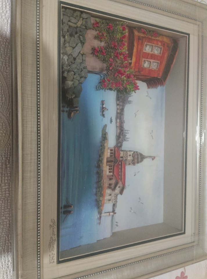 Çok Renkli Parlak Manzara Tablosu - Görsel 3