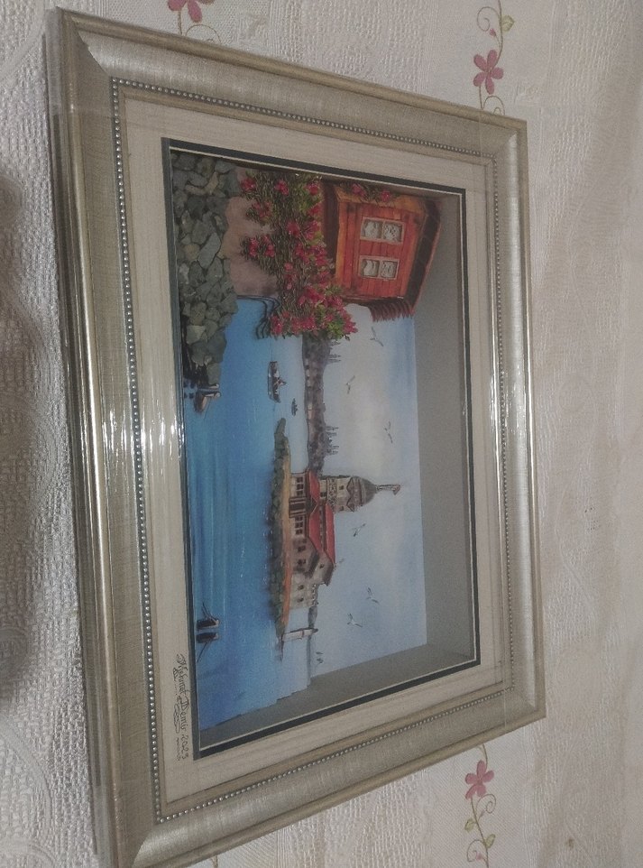 Çok Renkli Parlak Manzara Tablosu - Görsel 2