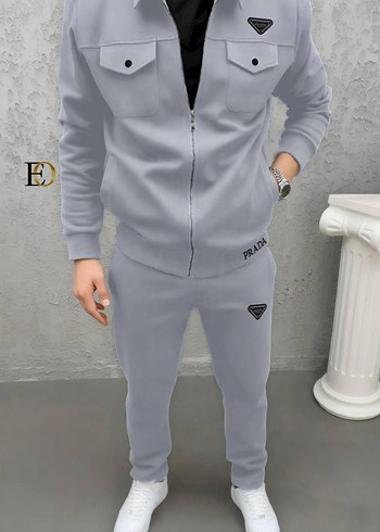 Erkek Kahverengi Fermuarlı Sweatshirt - Görsel 2