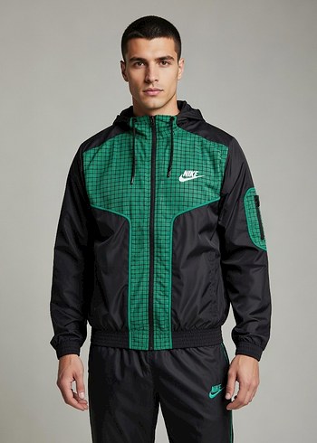 Nike Siyah Haki Kapüşonlu Erkek Yağmurluk - Görsel 4