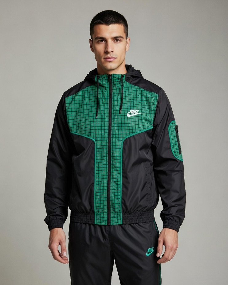 Nike Siyah Haki Kapüşonlu Erkek Yağmurluk - Görsel 4