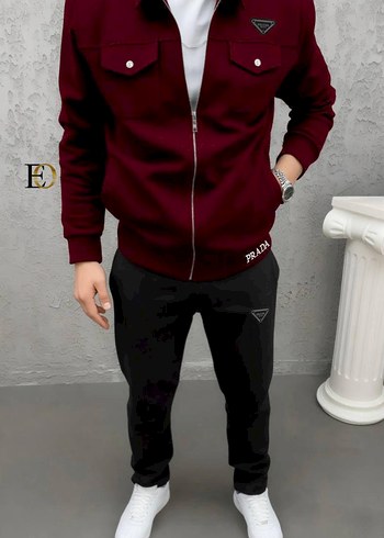 Erkek Kahverengi Fermuarlı Sweatshirt - Görsel 3