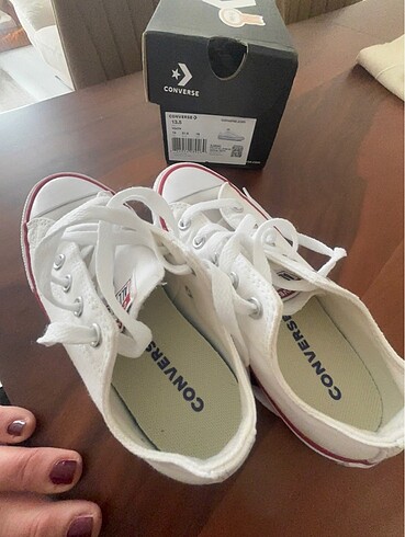 32 Beden beyaz Renk Converse beyaz çocuk 31,5 numara