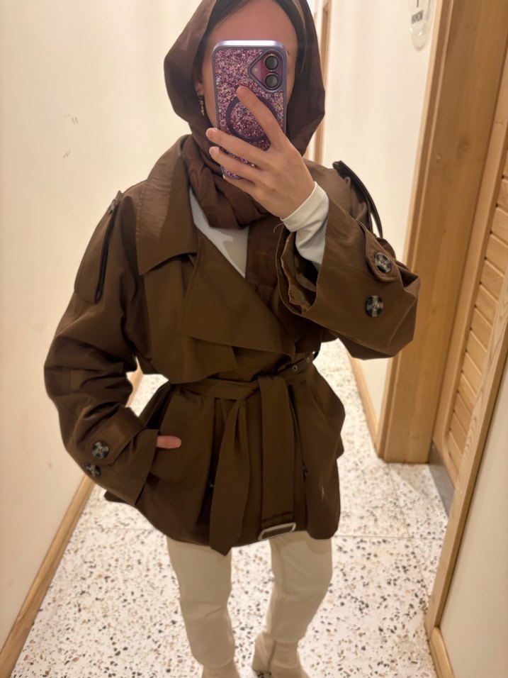 Kahverengi  Trençkot - Görsel 2